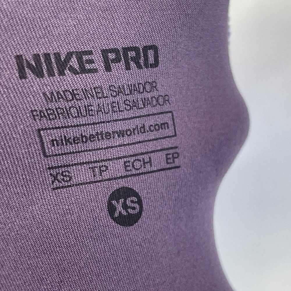 Nike Pro Cool Dri-Fit Swoosh Logo Racerback Athletic Workout Tank Top Purple XS - Picture 4 of 6